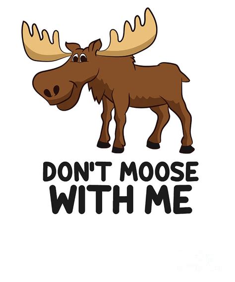 Funny Moose Pun Dont Moose With Me Funny Elk Moose Tapestry Textile