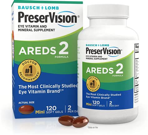 Buy Bausch Lomb PreserVision Eye Vitamin Mineral Supplement AREDS Formula Count