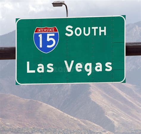 Interstate 15 To Las Vegas Nevada Stock Photo Image Of Sign Arrow