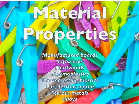 Materials And Their Working Properties Resistant Materials Online