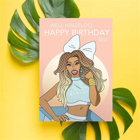 Happy Birthday Drag Queen Greeting Card Shangela Etsy