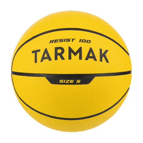 Size 5 Basketball R100 Yellowperfect For Beginners Durable Decathlon