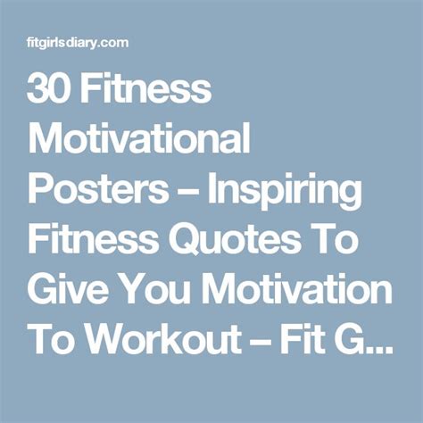 30 Fitness Motivational Posters And Inspiring Fitness Quotes Fitness