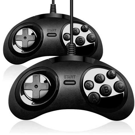 Sega Genesis Afunta 6 Button Controller 2 Pcs
