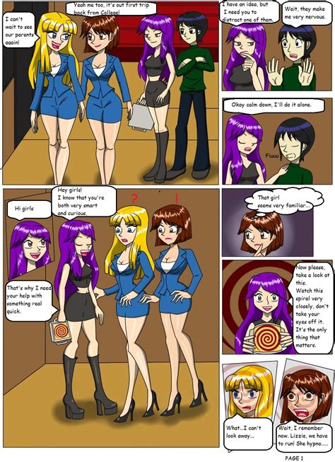 Lizzy And Hanna Hypnotized Page 1 By Carlosfco On Deviantart