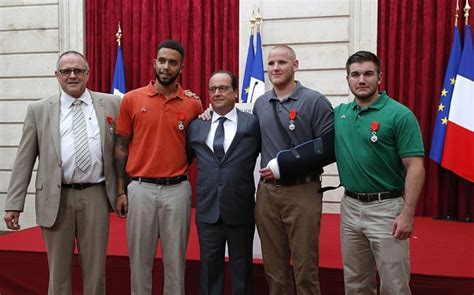The President Of France Awards American Train Heroes The Legion Of