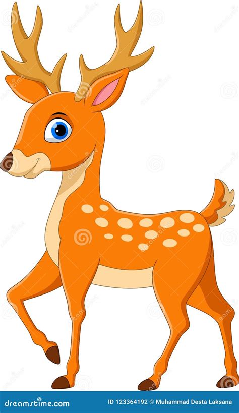 Cartoon Funny Deer Funny And Adorable Stock Illustration