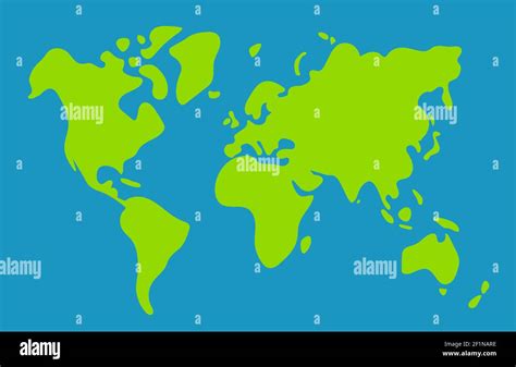 Simplified World Map Hi Res Stock Photography And Images Alamy