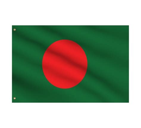 Bangladesh Flag With High Quality Dye Sublimation Printing