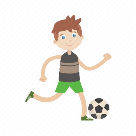 Boy Playing Football Cartoon Images
