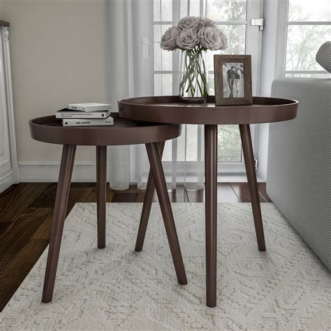 15 chic accent tables for every design style. Nesting End Tables- Set of 2 Round Mid-Century Modern ...