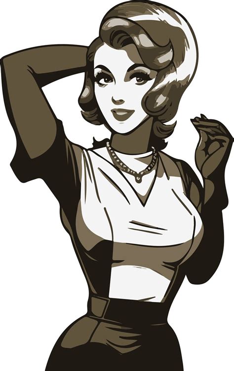 Retro Sexy Pin Up Girl Svg Png Pdf  Professional Etsy