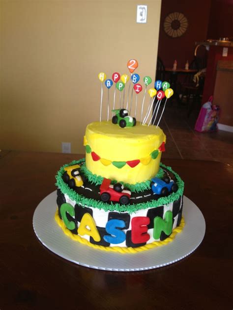 A two year old isn't going to care in the slightest bit. Race Car Birthday Cake For A 2 Year Old Little Boy ...