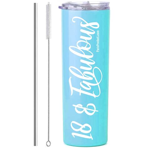 Buy 18 And Fabulous 20oz Stainless Steel Tumbler 18 Birthday Decorations For Girls 18th Birthday
