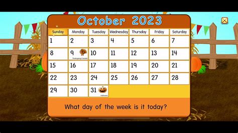 Starfall Calendar October 1 2023 Youtube