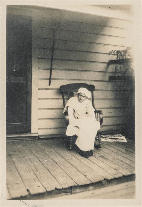 Fey is scrutinizing the rocking chair. Tiny old woman sits on her rocking chair on the porch | Flickr