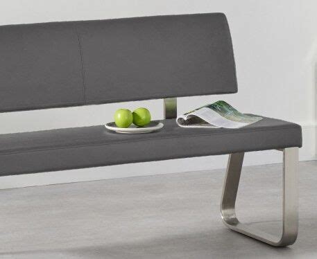 A storage bench or hall tree with open shelving or drawers is another excellent entryway option, perfect for keeping shoes, jackets and. Medium grey faux leather dining table backed bench ...