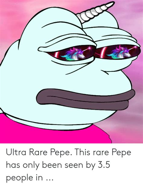 Ultra Rare Pepe This Rare Pepe Has Only Been Seen By 35 People In