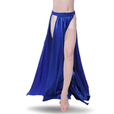 Performance Belly Dance Costume Saint Skirt 2 Sides Slits Skirt Sexy