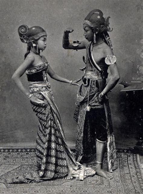Young Javanese Dancers Java Date Unknown Indonesian Women