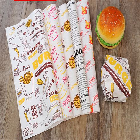 Greaseproof Grease Resistant Perfect Sandwich Wrapping Paper For Food