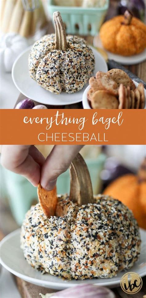 This Pumpkin Shaped Everything Bagel Cheeseball Is The Perfect Fall