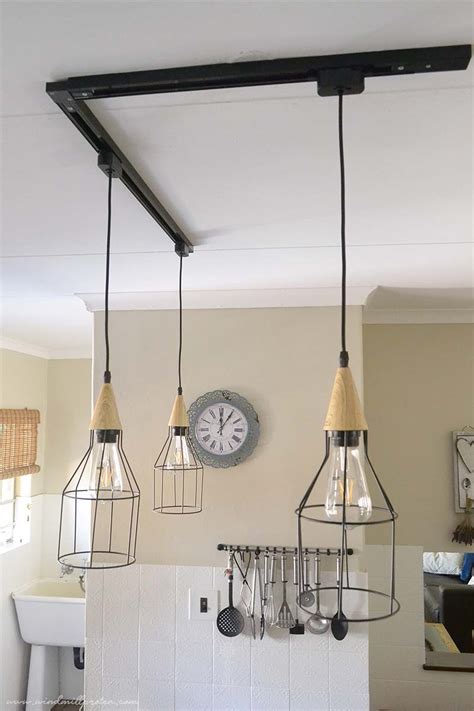 How To Diy A Caged Pendant Track Light Windmill And Protea