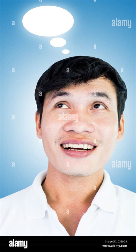 Asian Man Thinking Stock Photo Alamy