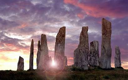 Scotland Wallpapers Stones Callanish Standing Beauty Hebrides