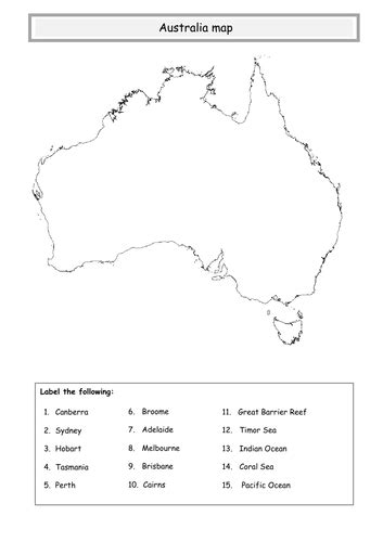 Australia Map Teaching Resources