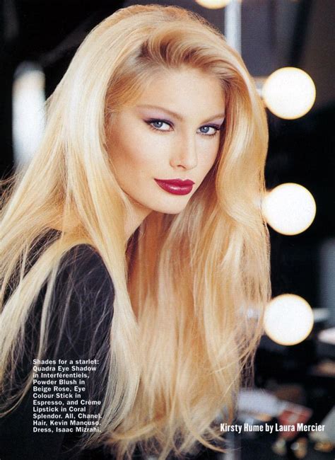 80s 90s Supermodels Model Kirsty Hume Circa Mid 90s Glam Hair