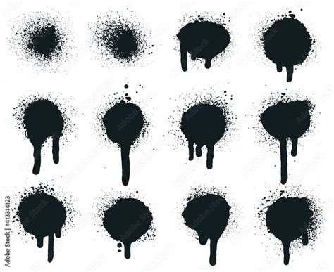 Spray Paint Dots Splatter Painted Drips Grunge Art Circle Texture