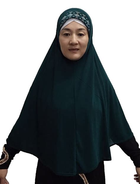 10pcsbag New Solid Color Soft Muslim Long Hijab Hot Drill Convenient