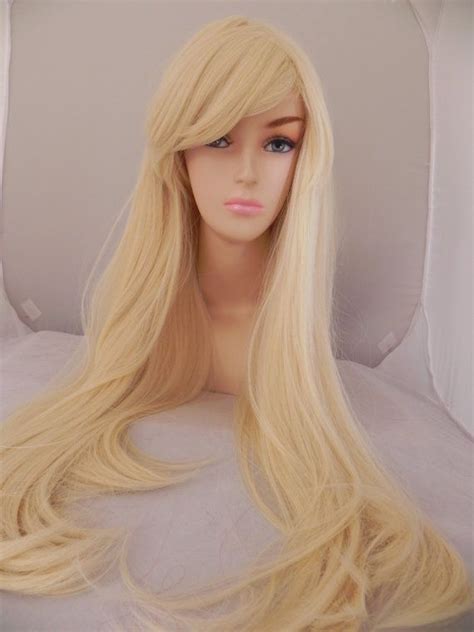 On Sale Blonde Long Wavy Straight Layered Wig Extra By Exandoh
