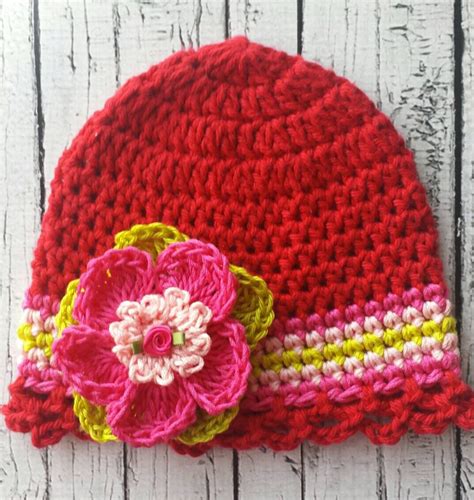 Strawberry Shortcake-Crochet Hat Crocheted Red Hat w/ | Etsy