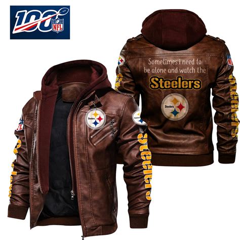 Pittsburgh Steelers Nfl Team Leather Bomber Jacket For Men And Etsy