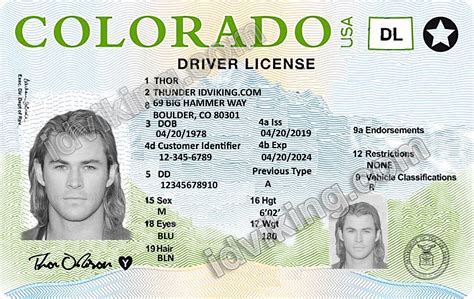 Colorado Co Drivers License Psd Template Download