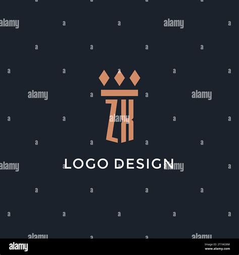 zx logo initial with pillar icon design luxury monogram style logo for law firm and attorney