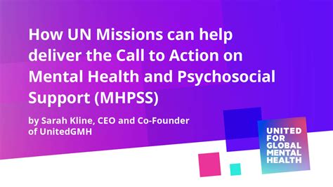 How Un Missions Can Help Deliver The Call To Action On Mental Health