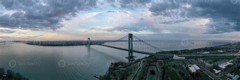 View of the Verrazano Narrows Bridge from Staten Island onto Brooklyn