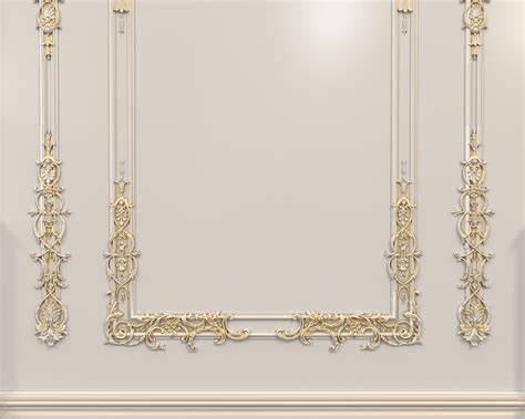 european style interior wall decoration model turbosquid 1746616