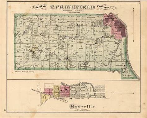 Map Of Springfield Township Roseville Clay Township Ohio Art