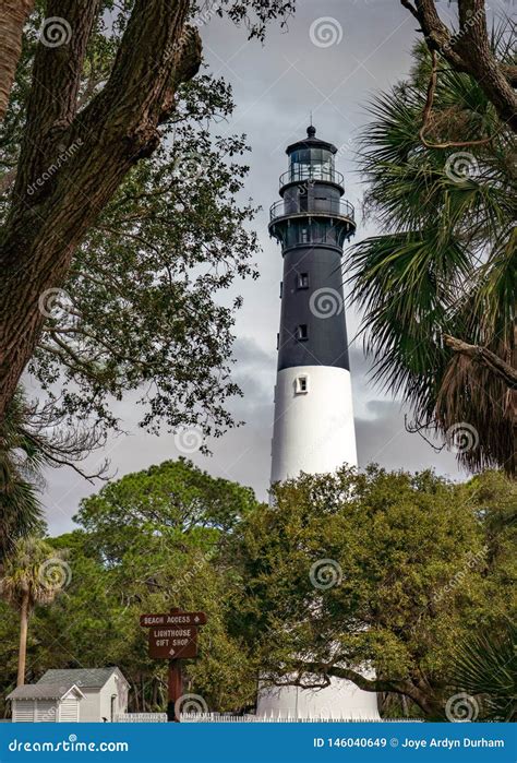 Hunting Island Lighthouse Near Beaufort Sc Stock Image Image Of East