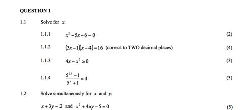Mathematics Grade 12 Question Papers And Memorandums 2020 P1 P2