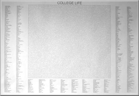 Word search puzzles are great fun for many people, but they can sometimes be quite challenging. College Life! (800 Terms) :Word Search Posters .com