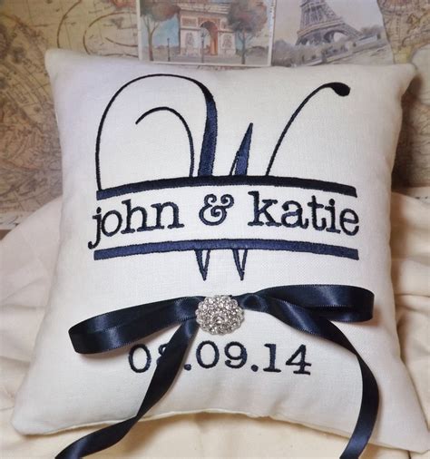 Ring Bearer Pillow Personalized Ring Bearer Pillow Wedding