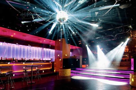 Dance Floor With Disco Ball At Nightclub Stock Photo Dissolve
