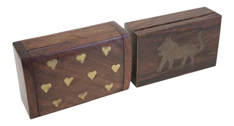 Brass Inlaid Miniature Rosewood Boxes - A Pair | Rosewood ...
