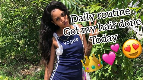 daily routine got my hair done today vlog must watch 😂😂😂august 20 2020 youtube