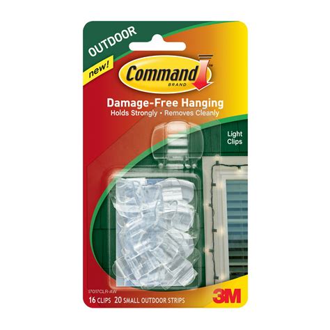 3m Command Outdoor Light Clips 6 Pack